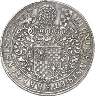 1061: Polonica Reconciliata: Silesia. Liegnitz-Brieg. George Rudolf, 1621-1653. Double reichtsthaler 1622, Liegnitz. Dav. A7725. Of great rarity. Extremely fine. Estimate: 20,000 euros. Hammer price: 34,000 euros.