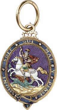 8674: Great Britain. Order of the Garter. Gem of the sash. Estimate: 10,000 euros. Hammer price: 36,000 euros.