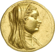 Nr. 937. Greeks. Ptolemy III, 246-221 for Berenice II. Octodrachm. Extremely fine. Estimate: 25,000 euros. End result: 52,900 euros.