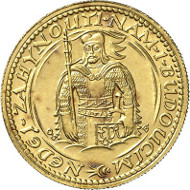 Lot 3498: CZECHOSLOVAKIA. Republic. Lot (4). 10, 5, 2, 1 ducat 1938. Extremely rare. Brilliant uncirculated. Estimate: 15,000 euros. Final price: 282,000 euros.