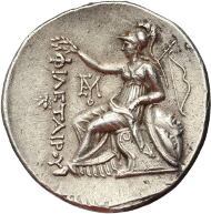 Lot 12: Tetradrachm Mysia, Pergamon. Attalos I (241-197 BC). Ca. 241-235 BC. SCG von Aulock 1359. 17.0 g. Good EF. Rare. 1,950 euros.