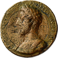 Lot 18. Bi-metallic medallion. Commodus (177-192 AD). Rome. 187-188 AD. 53.60 g. Vermeule -; Toynbee-; Cf. Gnecchi II, 52 and 53. Good F. Of the highest rarity. 4,975 euros.