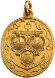 Lot 366 - The Naval Reward for Captains, a gold medal, 1653. Sold for £44,000.