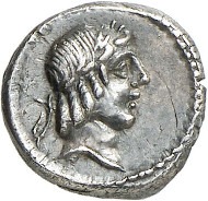 Lot 340: ROMAN REPUBLIC. L. Calpurnius Piso Frugi. Silver sestertius, 90 B. C. Very rare. About extremely fine. Estimate: 2,500,- euros. Hammer price: 11,000,- euros.