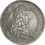 Lot 3085: BRUNSWICK-CELLE / CALENBERG. Ernest Augustus of Calenberg, 1679-1698. Mining thaler 1684 HB. Clausthal Mint. About extremely fine. Estimate: 1,200,- euros. Hammer price: 4,600,- euros.