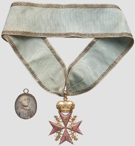 Order pour la Vertu Militaire 1769 and miniature portrait - F.C. von Jungkenn. Hammer Price: 40,000 Euros.