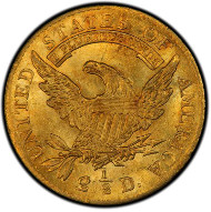 1128: 1808 Capped Bust Left Quarter Eagle. Bass Dannreuther-1. Rarity-4. Mint State-65 (PCGS). Estimate: $1,200,000-$1,750,000. Price Realized: $2,350,000.