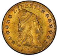1119: 1798 Capped Bust Right Quarter Eagle. Bass Dannreuther-1. Rarity-5+. Close Date, Four Berries. Mint State-65 (PCGS). Estimate: $200,000-$325,000. Price Realized: $763,750.