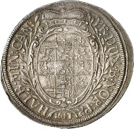 Lot 3643: BRANDENBURG-BAYREUTH. Christian Ernest, 1655-1712. Reichsthaler 1683, Bayreuth. Ex Wilmersdörffer Collection, Helbing Nachf. Auction 48 (1925), 658. Extremely rare. Extremely fine. Estimate: 10,000,- euros. Hammer price: 29,000,- euros.