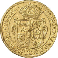 Lot 6914: GERMANY. Nuremberg. 6 ducats 1632, minted under Swedish occupation by Gustavus II Adolphus. Oldenburg Coll., ex Bukowski Auction 113 (1898), 1396. Extremely rare. Very fine to extremely fine. Estimate: 50,000,- euros. Hammer price: 80,000,- euros.