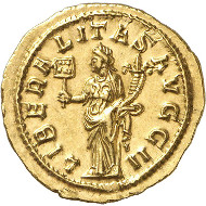 Lot 467: ROMAN EMPIRE. Philippus I Arabs, 244-249. Aureus, 244-247, Rome. FDC. Estimate: 32,000,- euros. Hammer price: 46,000,- euros.