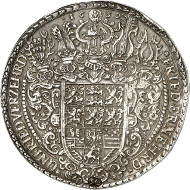 Lot 130: BRUNSWICK-LÜNEBURG-CELLE. Frederick, 1636-1648. Löser of 10 reichsthaler 1639, Clausthal. Unique. Extremely fine. Estimate: 60,000,- GBP. Hammer price: 130,000,- GBP.