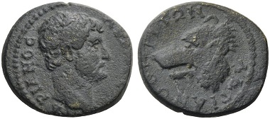 Lot 612: MYSIA, Hadrianotherai. Hadrian, 117-138. AMNG 565. SNG France 1091. Rare. Nearly very fine. Starting Price: 100 CHF; Hammer Price: 700 CHF.