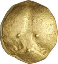 Lot 14: BOII (Celts). Gold stater, 2nd/1st cent. BC. Very rare. Very fine. Estimate: 1,250,- euros. Hammer price: 8,500,- euros.