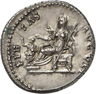 Lot 573: DOMITIA. Denarius, 82/3 Rome. Rare. Extremely fine. Estimate: 4,000,- euros. Hammer price: 26,000,- euros.