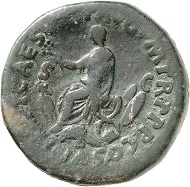 Lot 469: Titus, 79-81. Sestertius, 80-81, Rome. Av.: Colosseum. Very fine. Estimate: 60,000 euros. Hammer price: 75,000 euros.