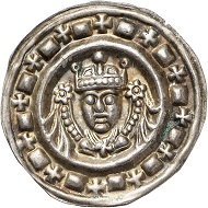 Lot 4104: Ulm. Frederick II,1212-1250. Bracteate, ca. 1235. Extremely fine. Estimate: 200 euros. Hammer price: 600 euros.