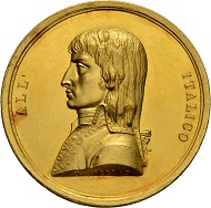 Lot 2590: France. Directoire, 1795-1799. Gold medal 1797. Extremely fine to Uncirculated. Estimate: CHF 3,500. Hammer Price: CHF 58,000.