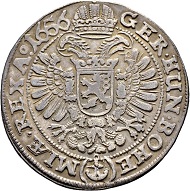 Lot 4213: RDR. Ferdinand III., 1637-1657. Half thaler 1656. Prague. Very fine. Estimate: CHF 400. Hammer Price: CHF 22,000.