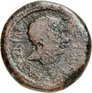 Lot 417: Achulla (Africa Proconsularis). Augustus, 27 BC-AD 14. Under Proconsul P. Quinctilius Varus. AE, 8-7 BC. Brown patina. Fine. Estimate: 800,- euros. Hammer price: 4,400.- euros.