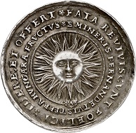 Lot 3888: Hungary. Medal in the weight of 1 1/2 talers 1648 on the yield of the Schemnitz Mine. Extremely fine. Estimate: 1,000,- euros. Hammer price: 9,500,- euros.