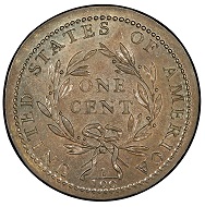 USA. Liberty Cap Cent 1793. Sheldon-13. Liberty Cap. Rarity-4-. About Uncirculated-58 (PCGS). Realized: 940,000 USD.