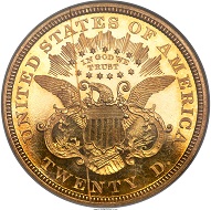 Liberty Double Eagle 1866, PR65 Cameo.