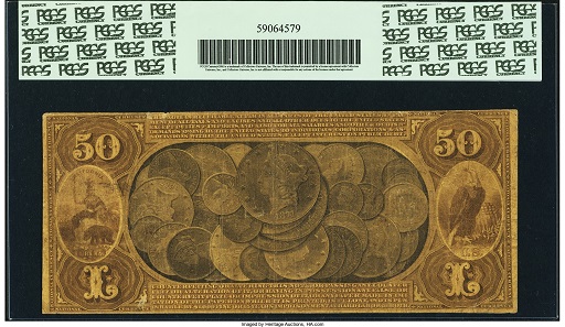 San Jose, CA. $50 Original National Gold Bank Note Fr. 1161 The Farmers National Gold Bank Ch.
