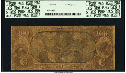 Petaluma, CA. $100 Original national Gold Bank Note Fr. 1165 The First National Gold Bank Ch.