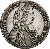 Lot 29: Münster. Friedrich Christian von Plettenberg, 1688-1706. Reichstaler 1698, Münster. Very rare. Very fine. Estimate: 6,000 euros.