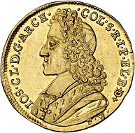 Lot 3681: Cologne. Joseph Klemens of Bavaria, 1714-1723. Ducat 1723, Bonn. Extremely rare. Extremely fine to FDC. Estimate: 25,000 euros.