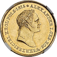 Lot 5178: Russia. Nicholas I, 1825-1855. 50 zlotychs 1827, Warsaw, for Poland. Graded NGC MS 61. Only 299 specimens struck. Good extremely fine. Estimate: 50,000 euros.