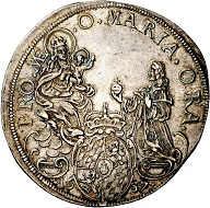293 / Lot 143: Bavaria. Ferdinand Maria, 1651-1679. Reichstaler 1657, Munich, on the vicariate. Very rare. Extremely fine. Estimate: 3,000,- euros. Hammer price: 8,500,- euros.