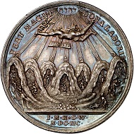 293 / Lot 1214: Saxony. Friedrich August I, 1694-1733. Silver medal 1698 by C. Wermuth on Abraham von Fineberg. From the Horn Collection. Very rare. Extremely fine. Estimate: 400,- euros. Hammer price: 6,000,- euros.
