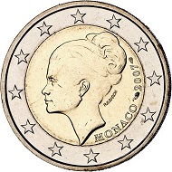 293 / Lot 2075: Monaco. Albert II, since 2005. 2 euros 2007. 25th anniversary of the death of Princess Grace. From the Terletzki Collection. Rare. In the original box. FDC. Estimate: 750,- euros. Hammer price: 1,300,- euros.