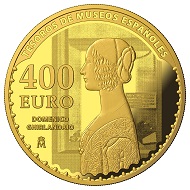 Spain / 400 Euros / Gold .999 / 27g / 38mm / Mintage: 2000.