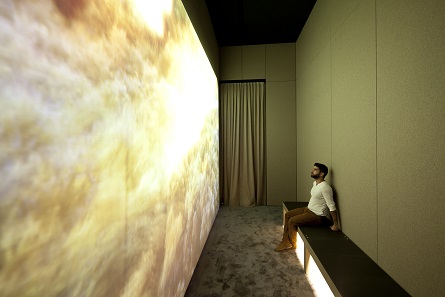 The exhibition “The Archives of Human Diversity”. Sound cabin. Artistic director: Ange Leccia. Photo: © Daniel Stauch.
