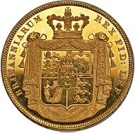 Great Britain. George IV gold Proof 5 Pounds 1826. PR64 Ultra Cameo NGC. Royal mint. Realized: 305,500 USD.