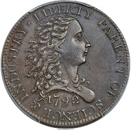United States. 1792 P1C Birch Cent. PCGS Genuine Secure. XF Details. Realized: 211,500 USD.