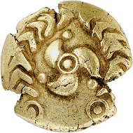 Lot 13: Celts. Hesse and Rhineland. Northern group. “Rainbow cup”, 50-25 BC. Extremely fine. Estimate: 2,500,- euros.