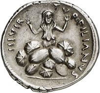 Lot 516: Augustus, 27 BC – AD 14. Denarius, 19 BC. Extremely fine. Estimate: 3,500,- euros.