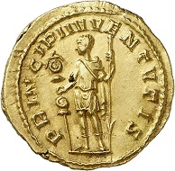 Lot 892: Hostilian, as Caesar, 251. Aureus. Extremely fine. Estimate: 28,000,- euros.