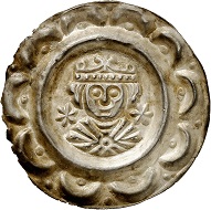 Lot 2030: Donauwörth. Philip – Otto IV - Friedrich II, 1198-1208-1215-1250. Bracteate. 2nd known specimen on the market. Extremely fine. Estimate: 4,000,- euros.