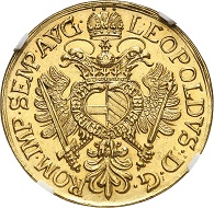 Lot 2594: Regensburg. 4 ducats 1664. Very rare. Graded NGC MS63. Extremely fine to FDC. Estimate: 20,000,- euros.