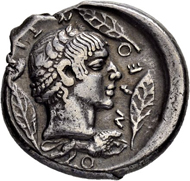 Lot 9: Leontinoi, Tetradrachm after 480, Demareteion Master. Extremely fine. Estimate: 35’000 CHF.