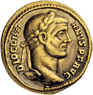 Lot 163: Roman Empire. Maximianus Herculius, 1. Reign. Aureus 287. Rome. Very rare cabinet piece of finest conservation. Estimate: 10’000 CHF.