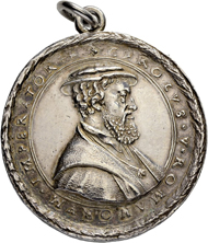 Lot 2030: Germany. Augsburg. 1 1/2-Showtaler 1546 of Charles V. Dies by Lorenz Rosenbaum. Of great rarity. Extremely fine. Estimate: 5’000 CHF.