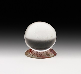 Crystal ball. Spherical ball of worked and polished quartz. 17th century, diameter 3.85 cm. © Ashmolean Museum, University of Oxford.