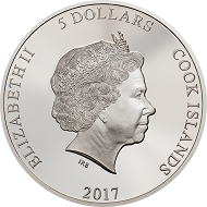 Cook Islands / 5 Dollars / Silver .999 / 1 oz / 38.61 mm / Mintage 999 / Design CIT