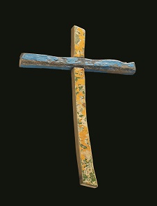 Lampedusa Cross: Wooden cross made by Franciso Tuccio from the wreckage of a refugee boat off Lampedusa, 2015, Italy. Photo: © Trustees of the British Museum.